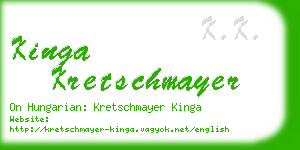 kinga kretschmayer business card